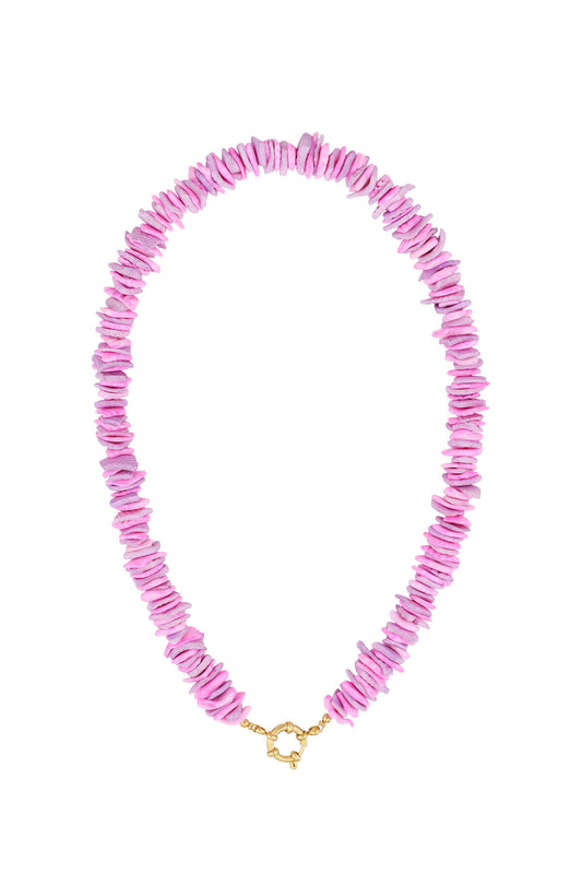 14K Gold Plated Seashell Beaded Necklace for Spring/Summer