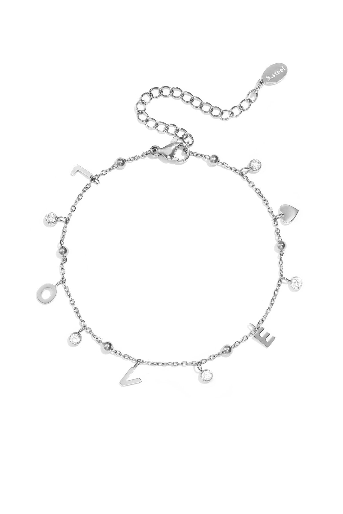 Elegant Letter Charm Bracelet for Daily Wear