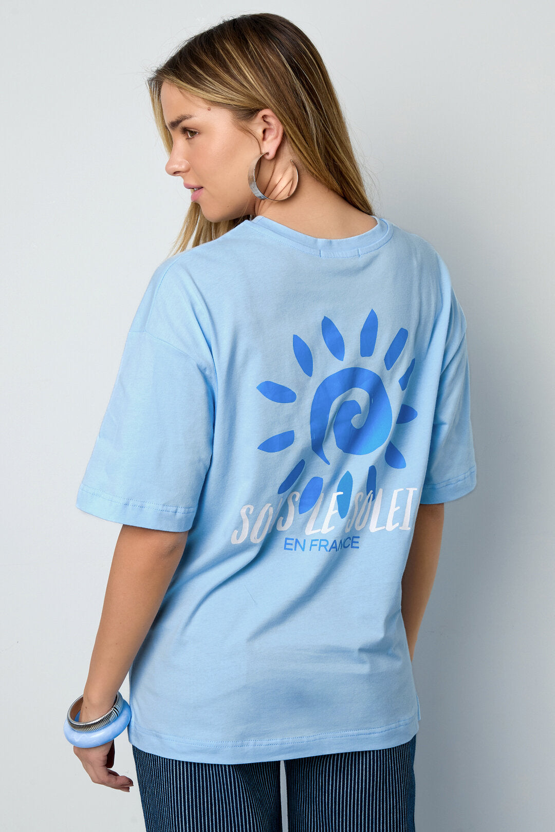 Comfortable All-Fit Cotton T-Shirts in Pink & Baby Blue