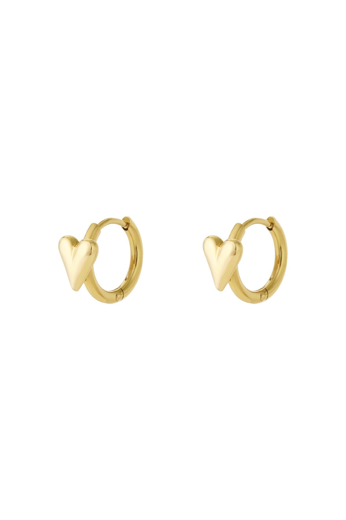 Elegant Heart-Shaped Hoop Earrings for Daily Wear
