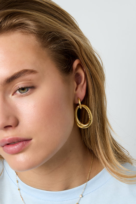 Elegant Gold Drop Earrings for Women - Simple & Stylish