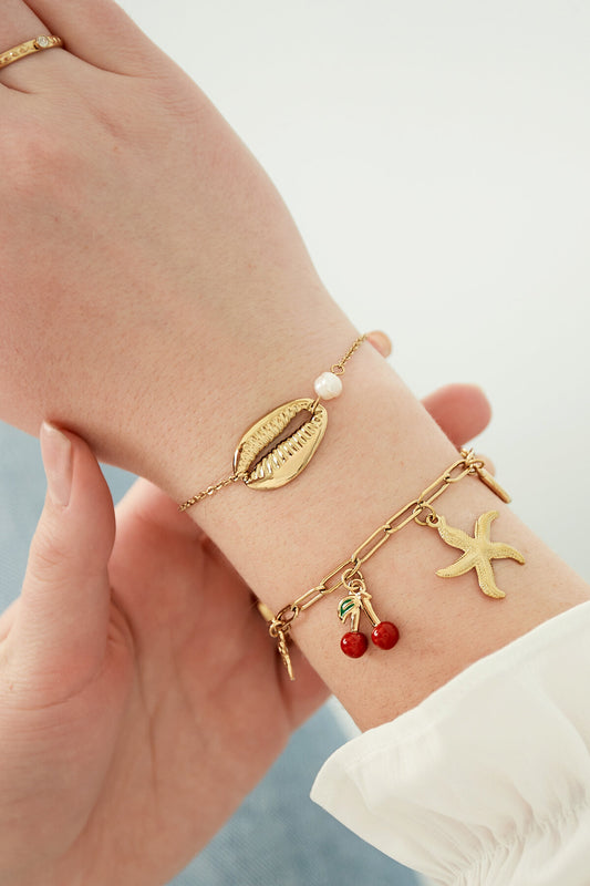 Elegant Stainless Steel Charm Bracelets in Silver & Gold