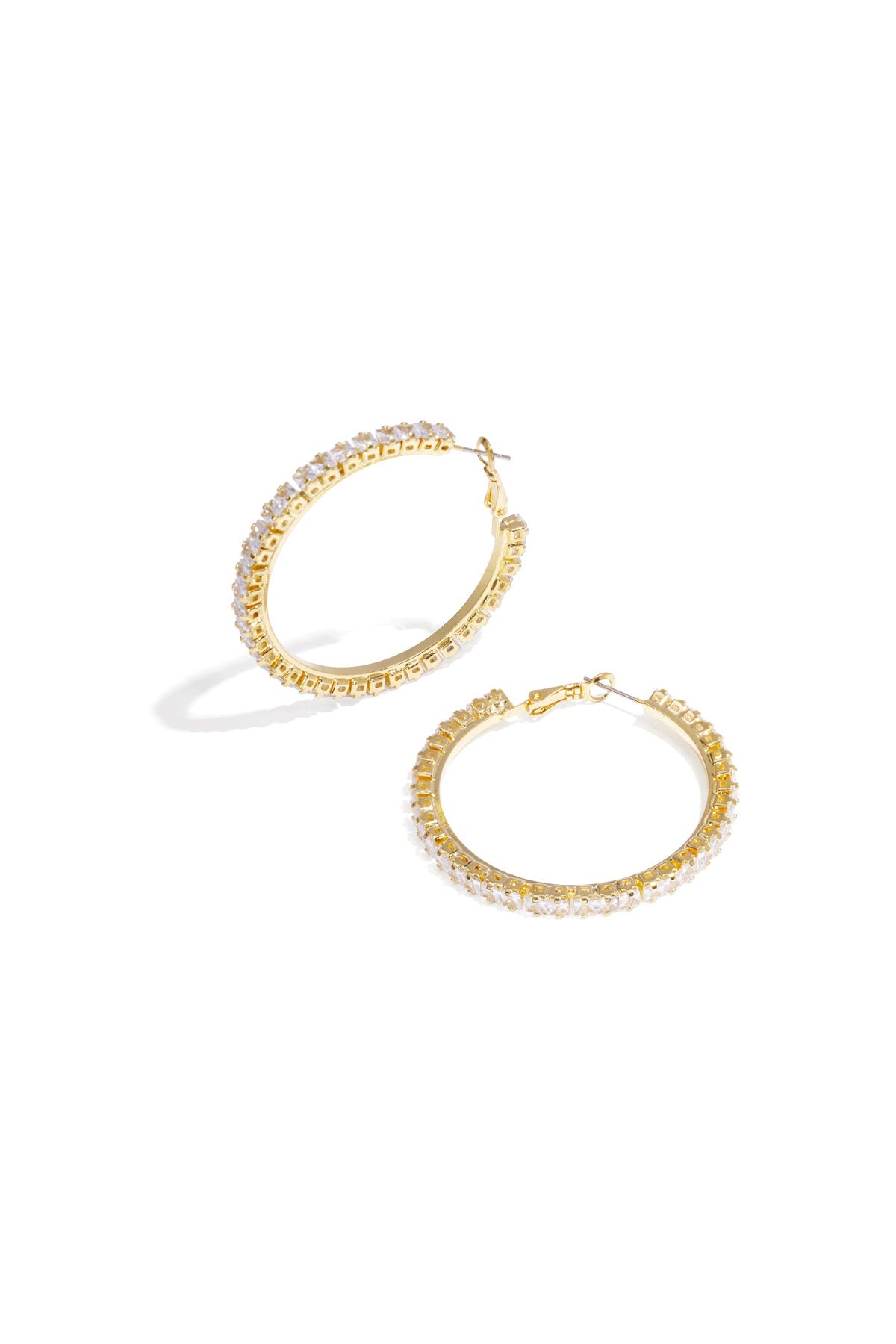 Elegant Zircon Party Earrings, Luxurious Silver & Gold
