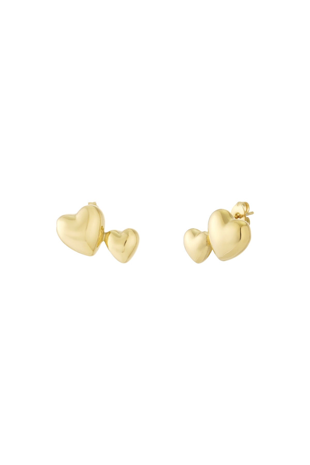 Charming Heart-Shaped Stud Earrings for Everyday Wear