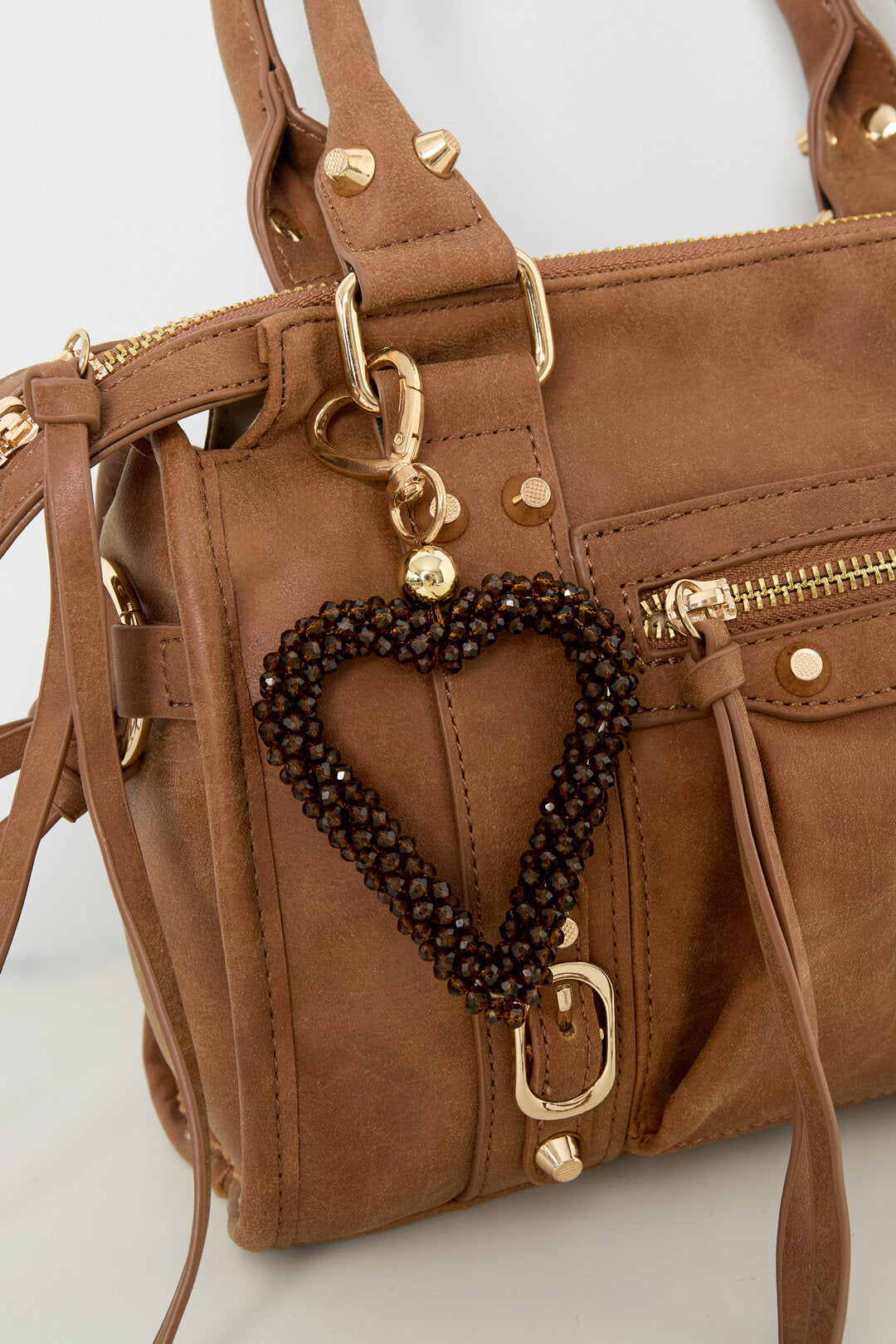Elegant Crystal Heart Keychain in Multiple Colors