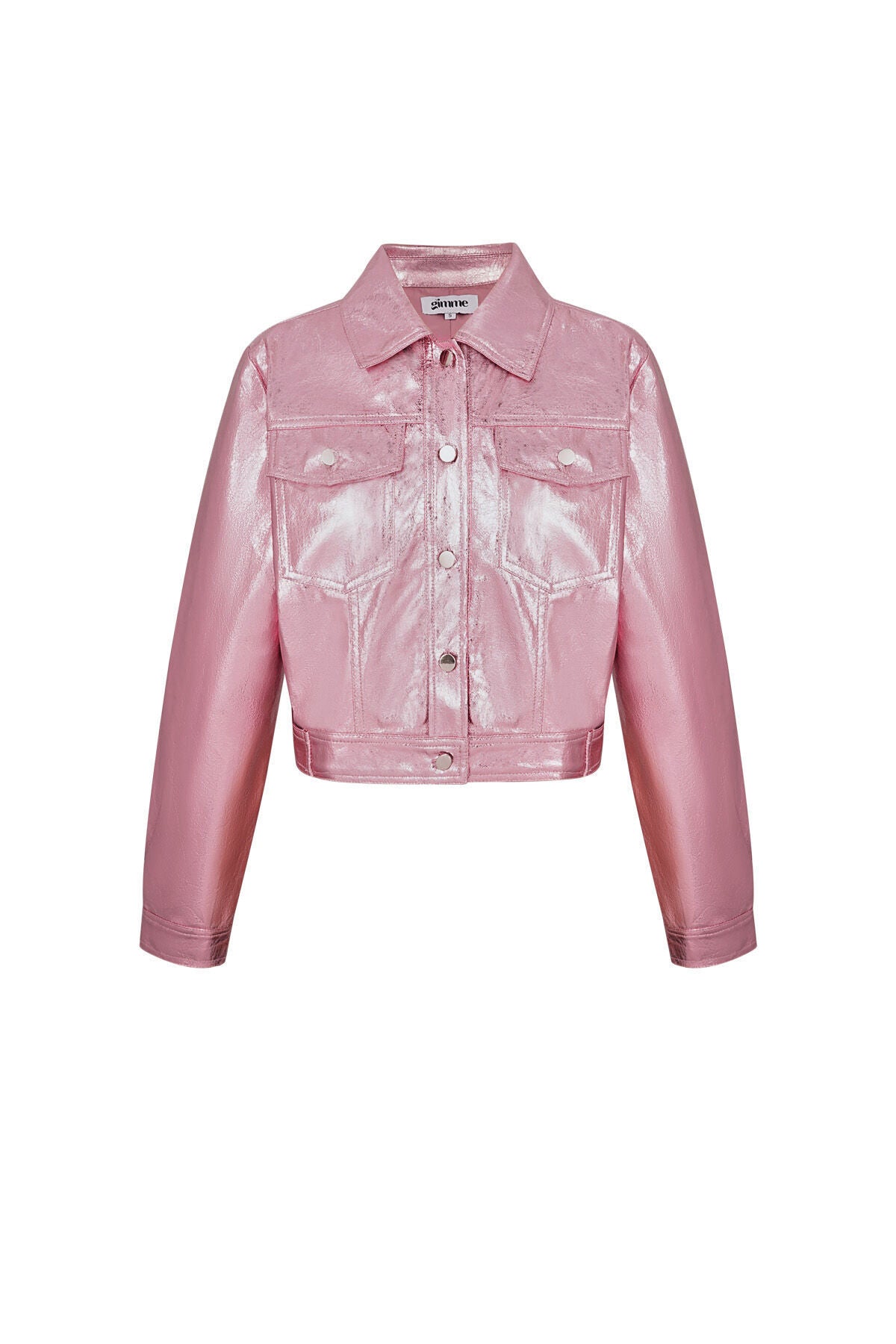 Stylish Pink PU Jacket for Women
