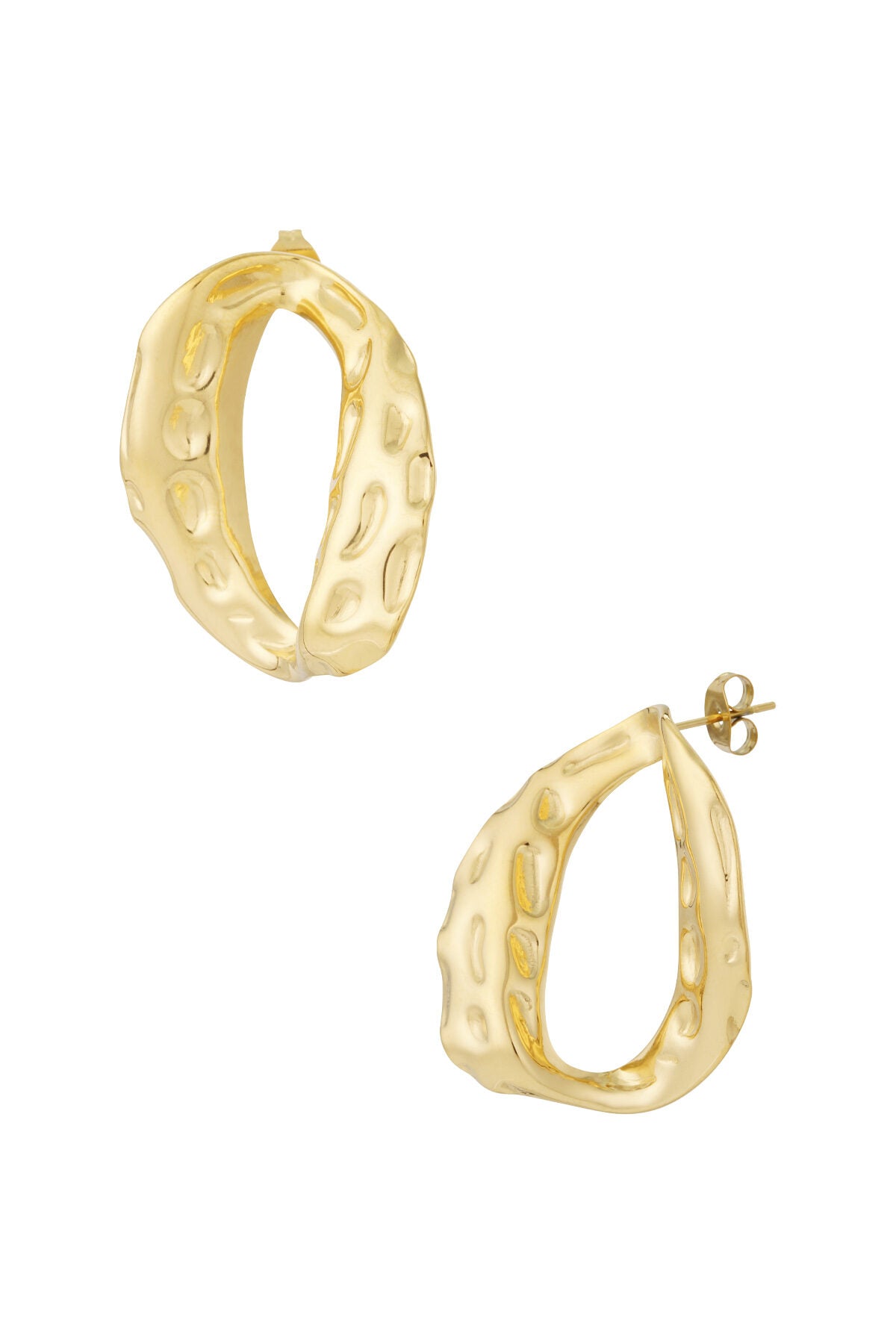 Elegant Gold Color Stainless Steel Stud Earrings