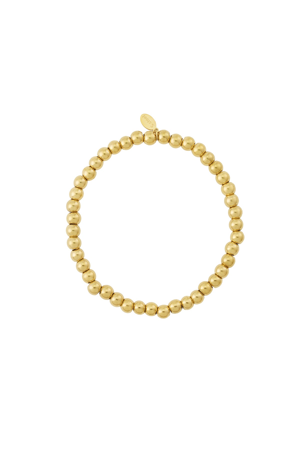 Elegant Stainless Steel Beaded Bracelet for Women