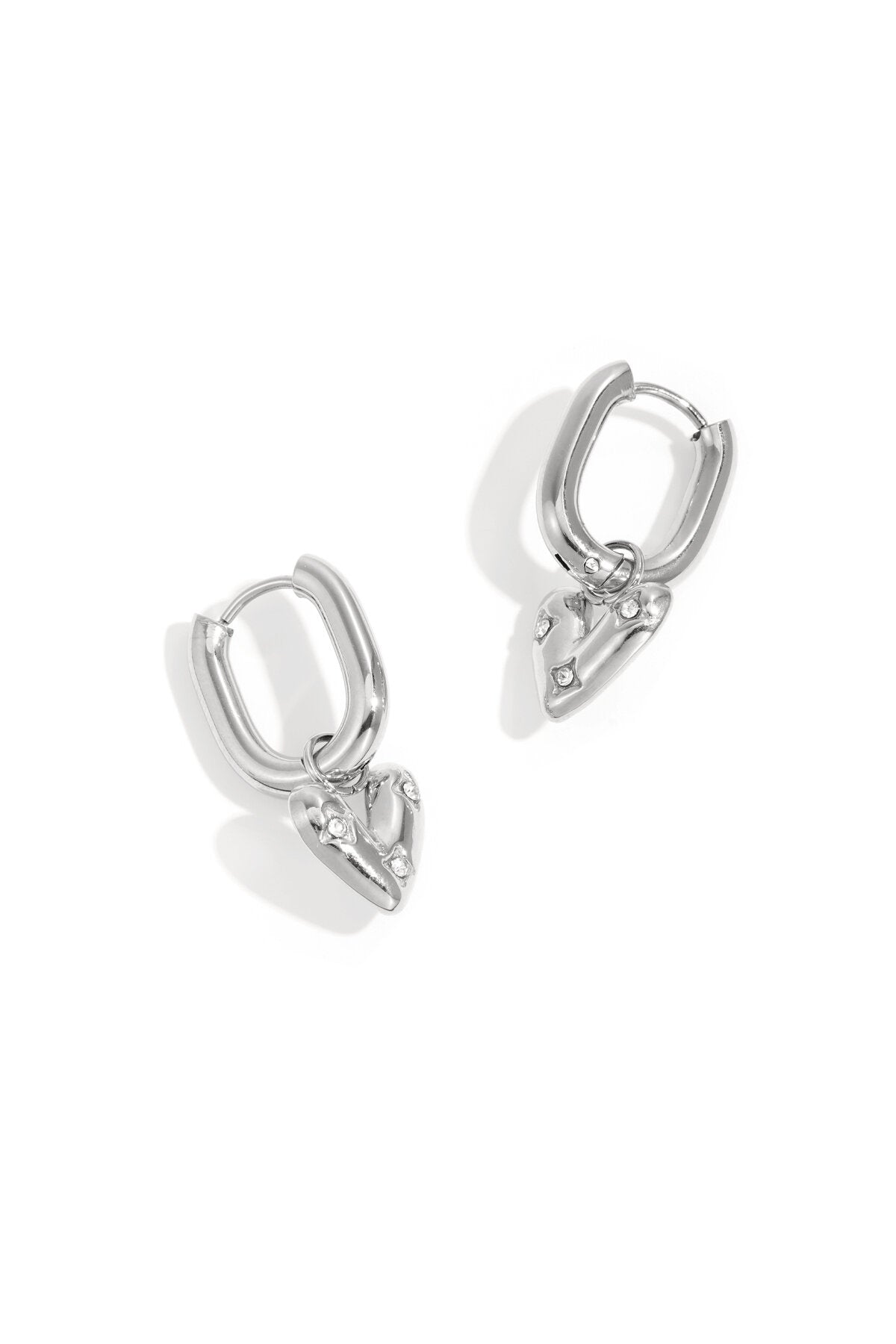 Elegant Heart-Shaped Drop Earrings for Daily Wear