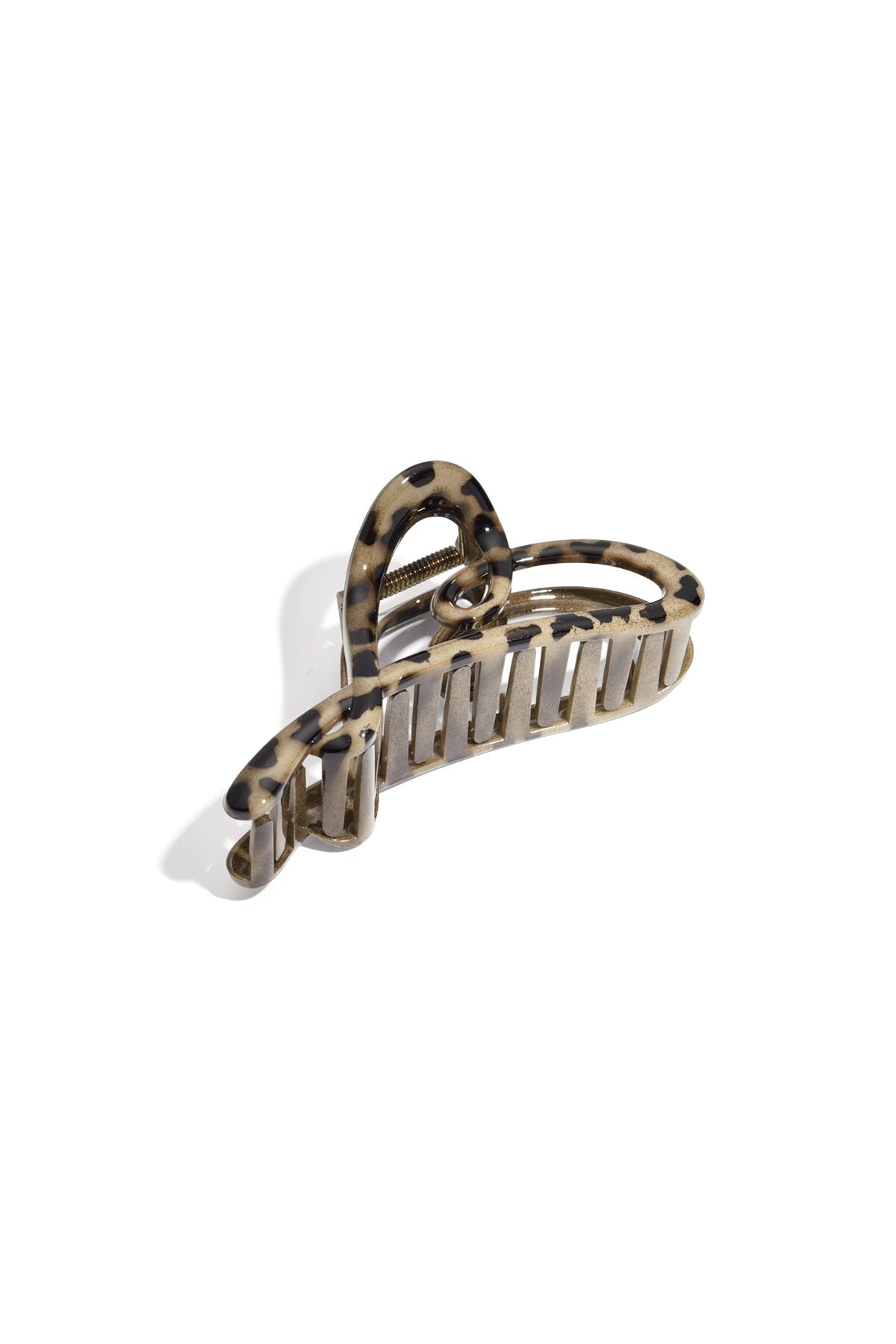 Stylish Khaki and Coffee Brown Leopard Print Hair Clips