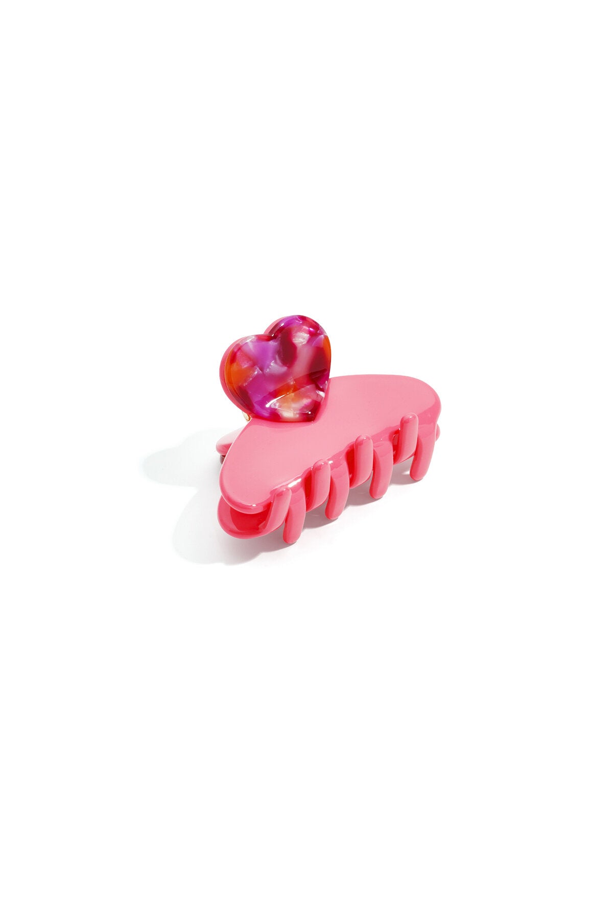 Elegant Heart-Shaped Acetate Hair Clips for Valentine's Day