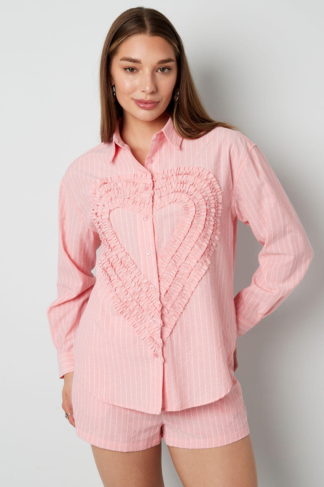 Elegant Cotton Striped Blouse for Spring/Summer