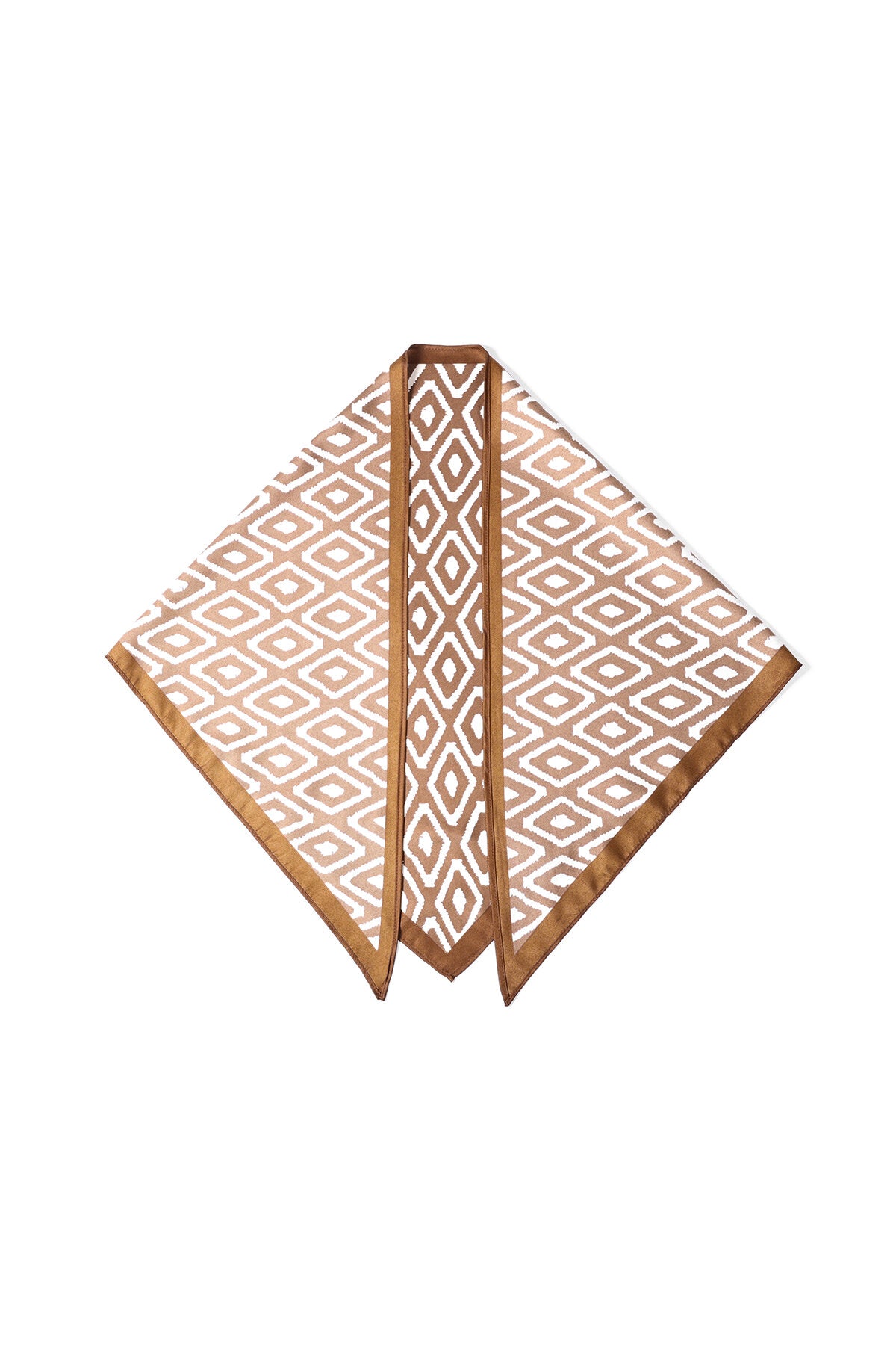 Elegant Summer Scarf in Brown and Light Green