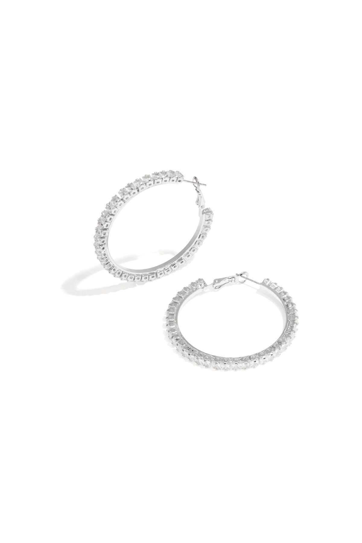 Elegant Zircon Party Earrings, Luxurious Silver & Gold