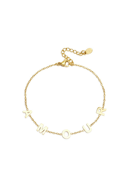 Elegant Simple Letter Chain Bracelets for Women