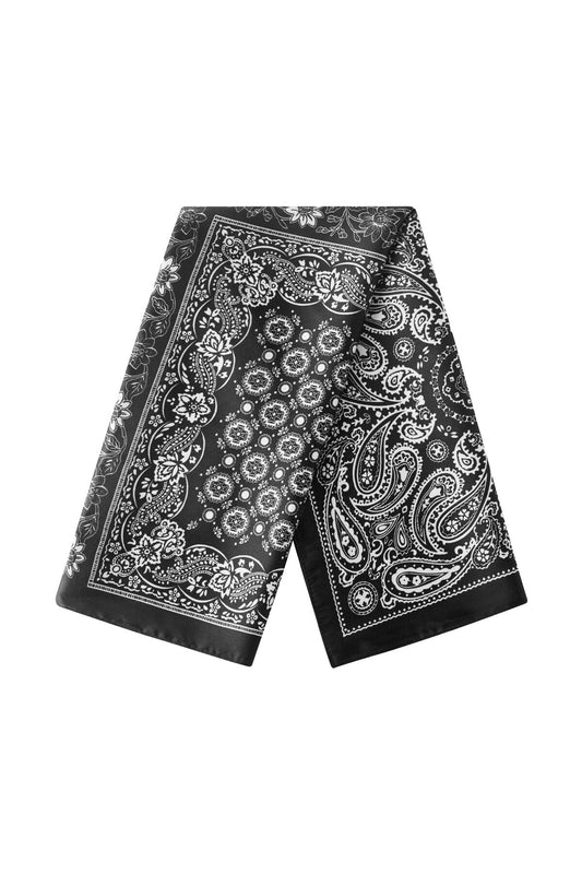 Elegant Black Paisley Summer Scarf for Women