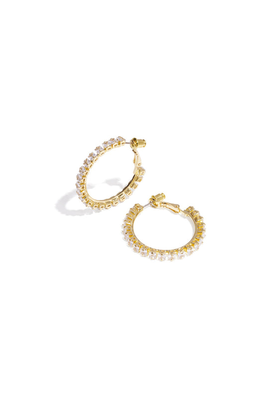 Elegant Circle Party Earrings for Women - Silver & Gold