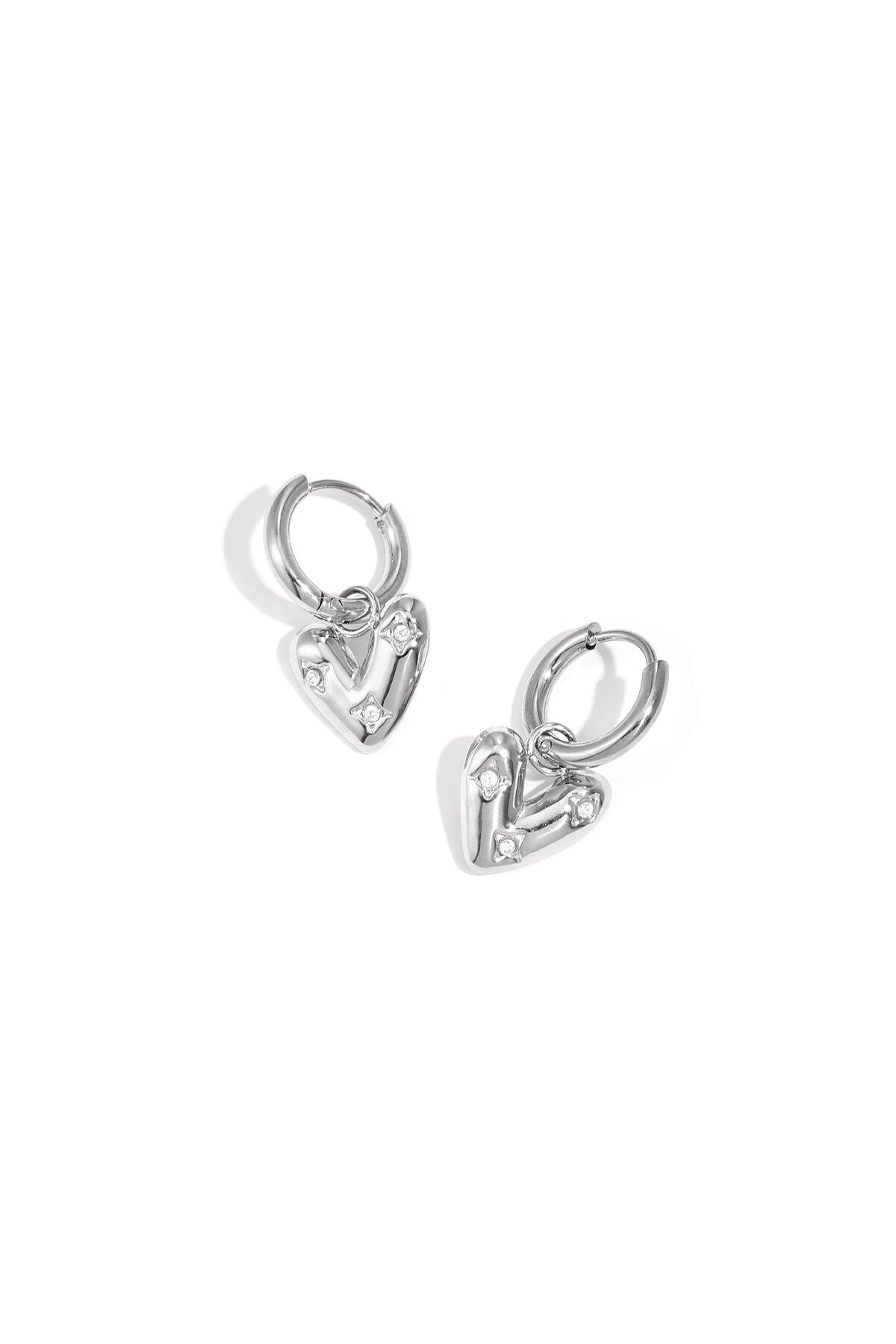 Elegant Heart Drop Earrings for Daily Wear