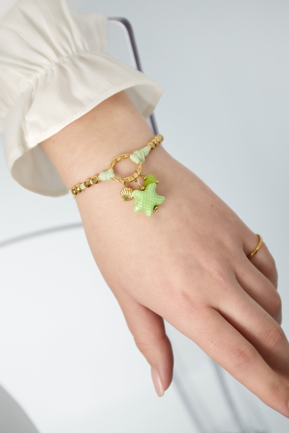 Elegant Green Statement Braided Bracelet