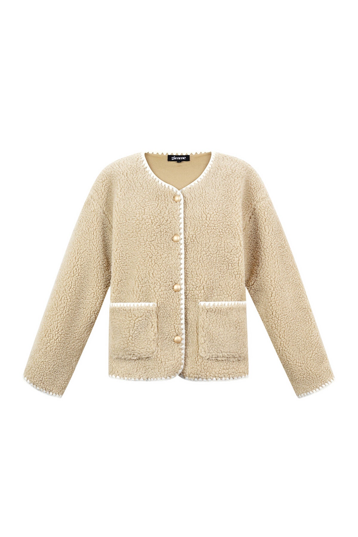 Stylish Color Clash Woven Jacket for Fall/Winter