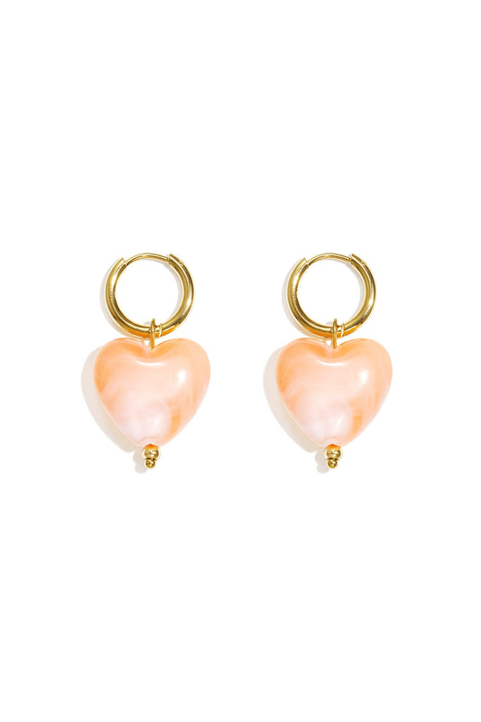 Elegant Spring/Summer Heart Drop Earrings for Women
