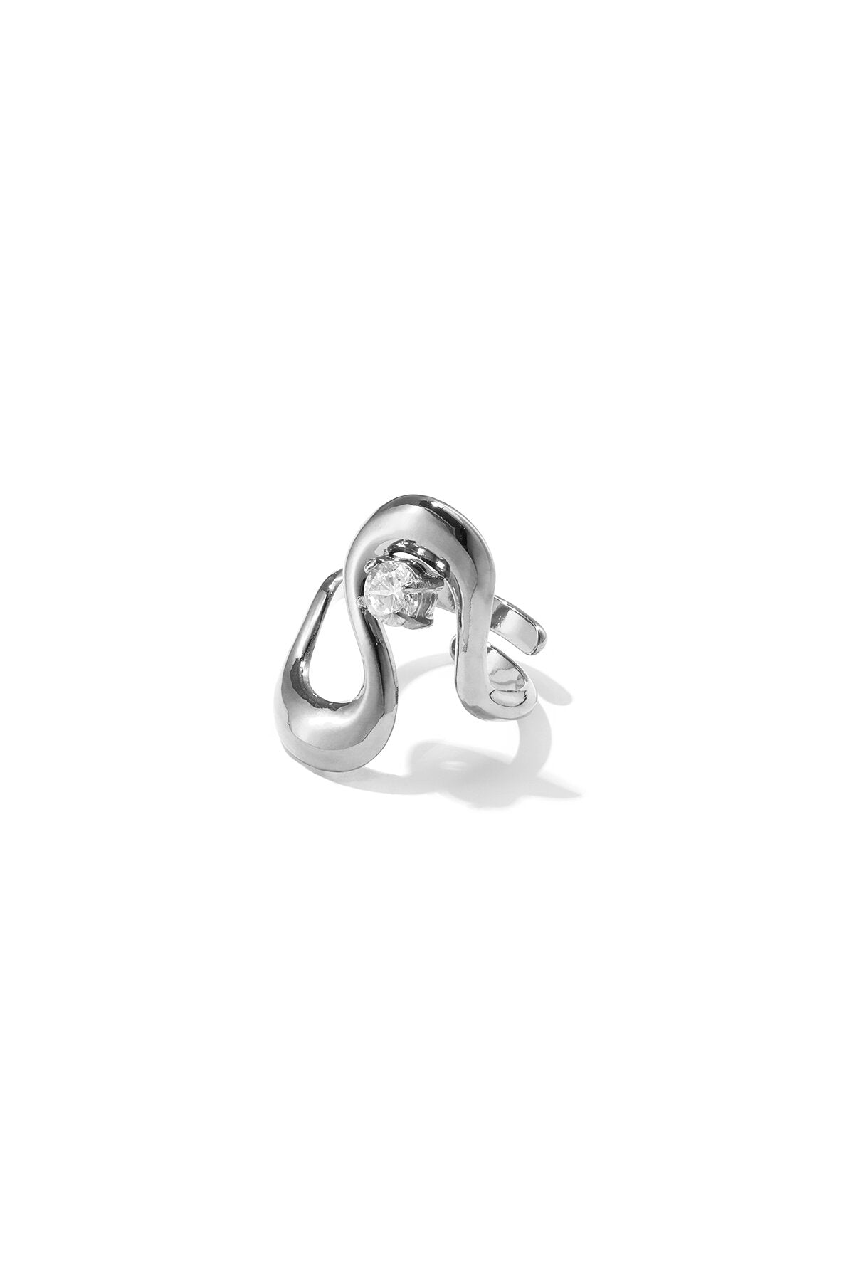 Elegant Adjustable Rhinestone Ring - Silver & Gold