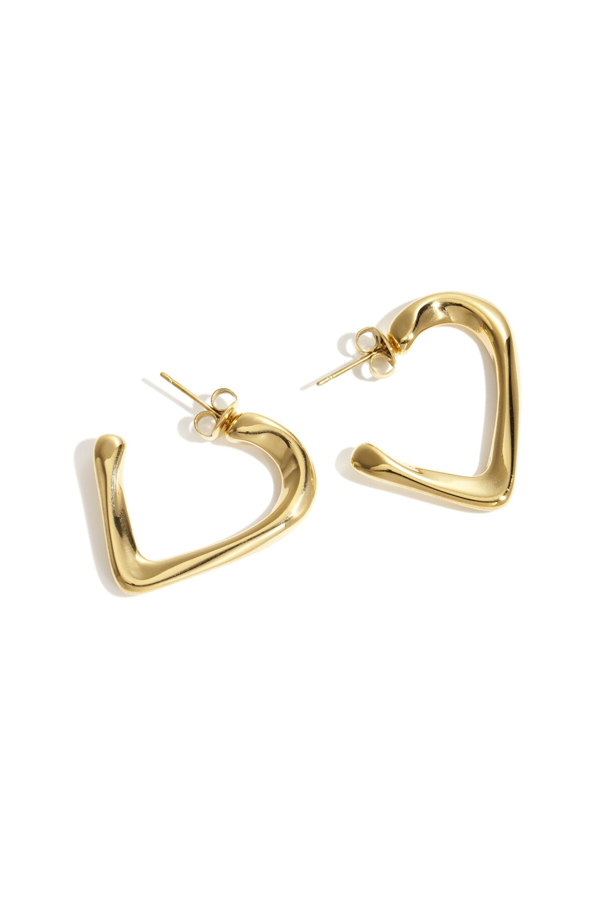 Lumé Simple Heart Hoop Earrings - Timeless Elegance