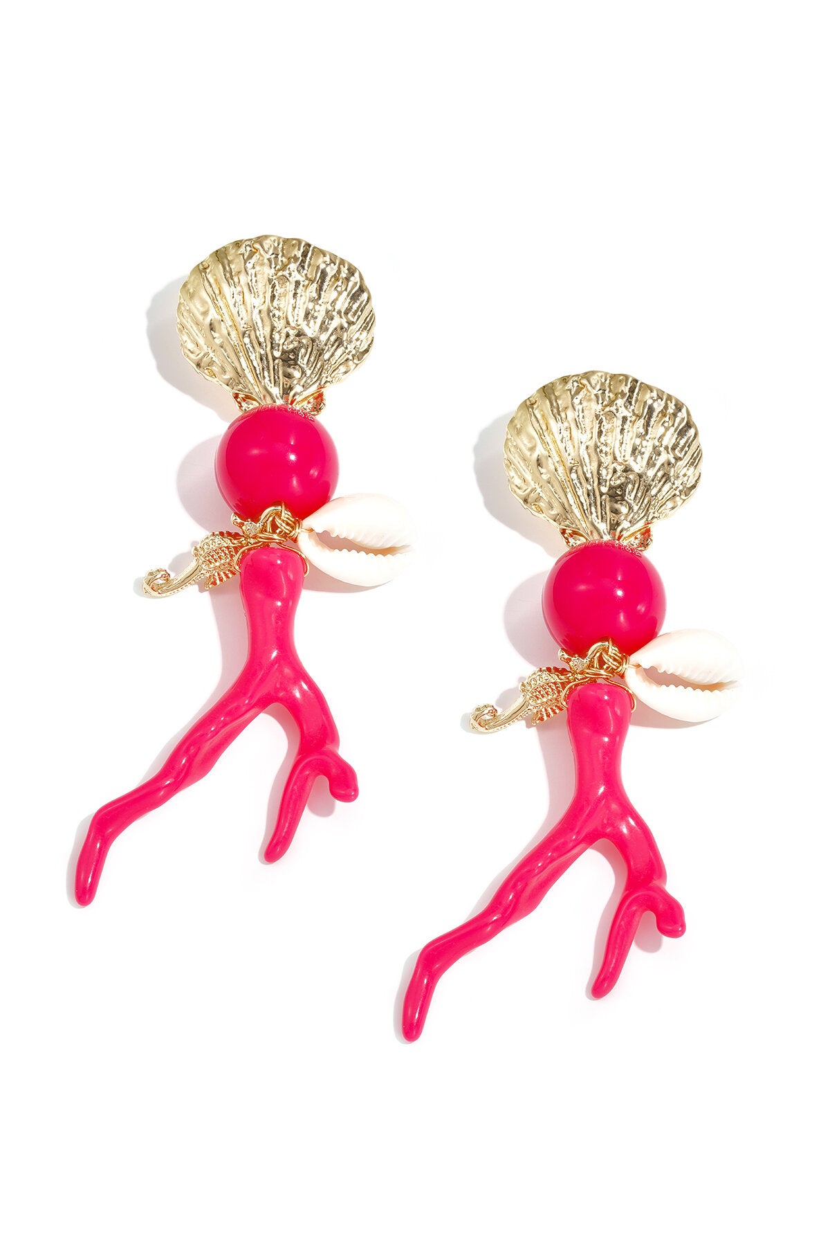 Romantic Shell Dangle Earrings for Summer Vacation