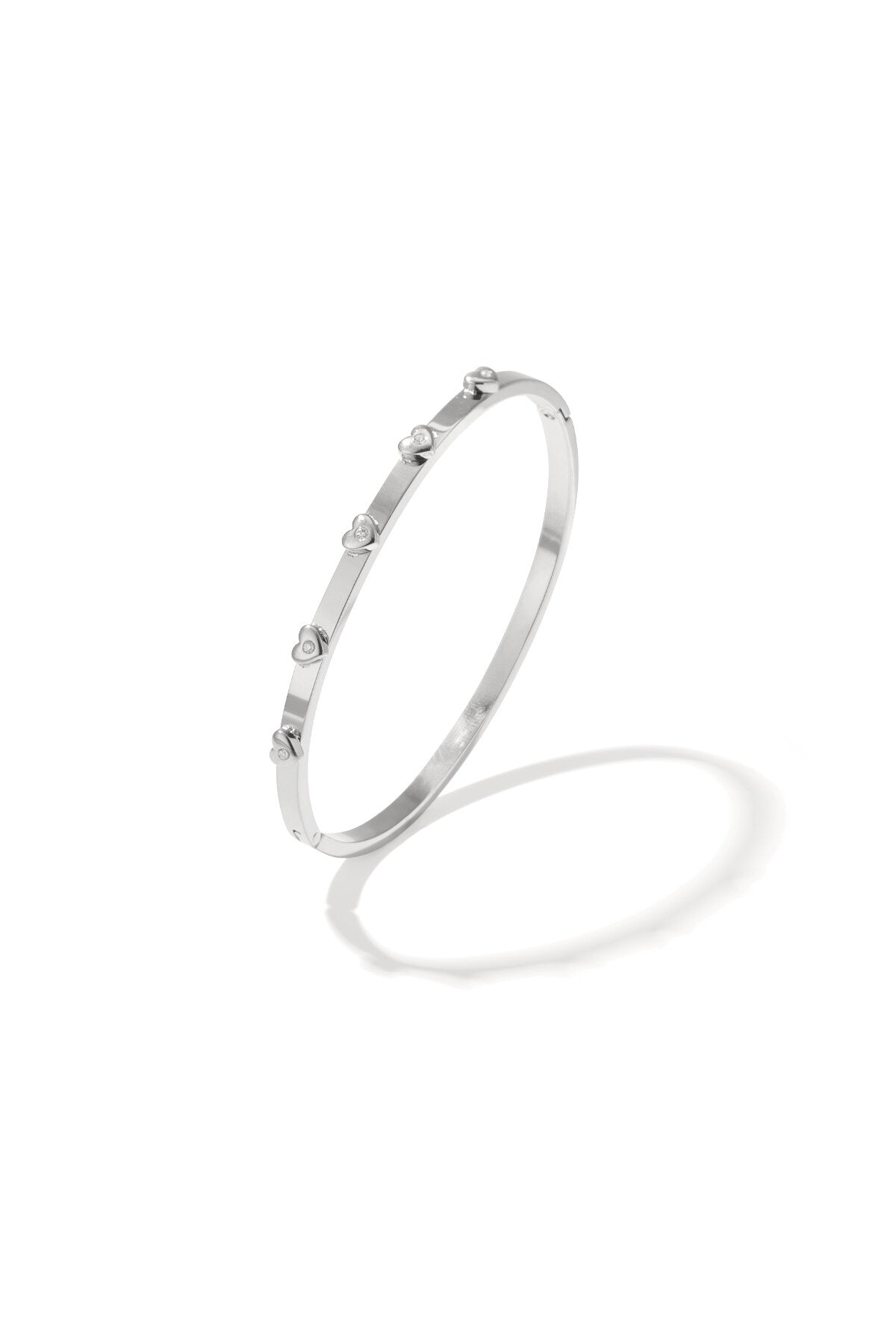 Elegant Heart Shaped Bangle for Women, All Fit