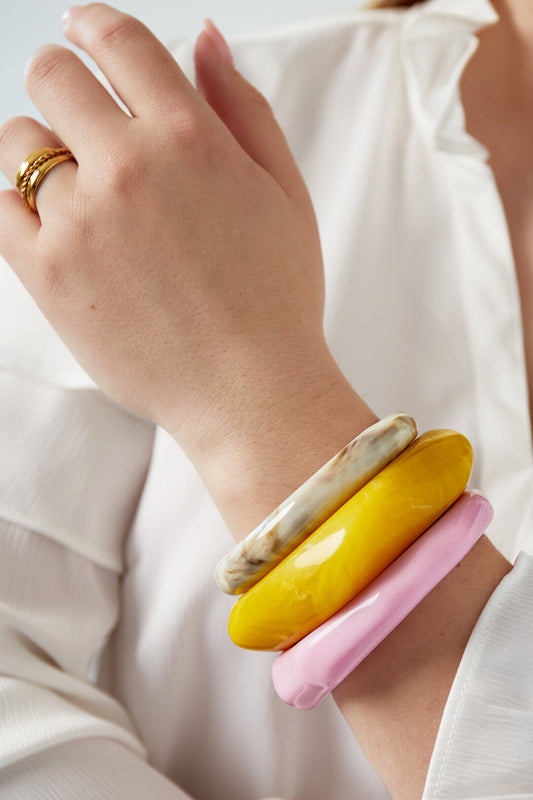 Chic Spring/Summer Resin Bangles for Women