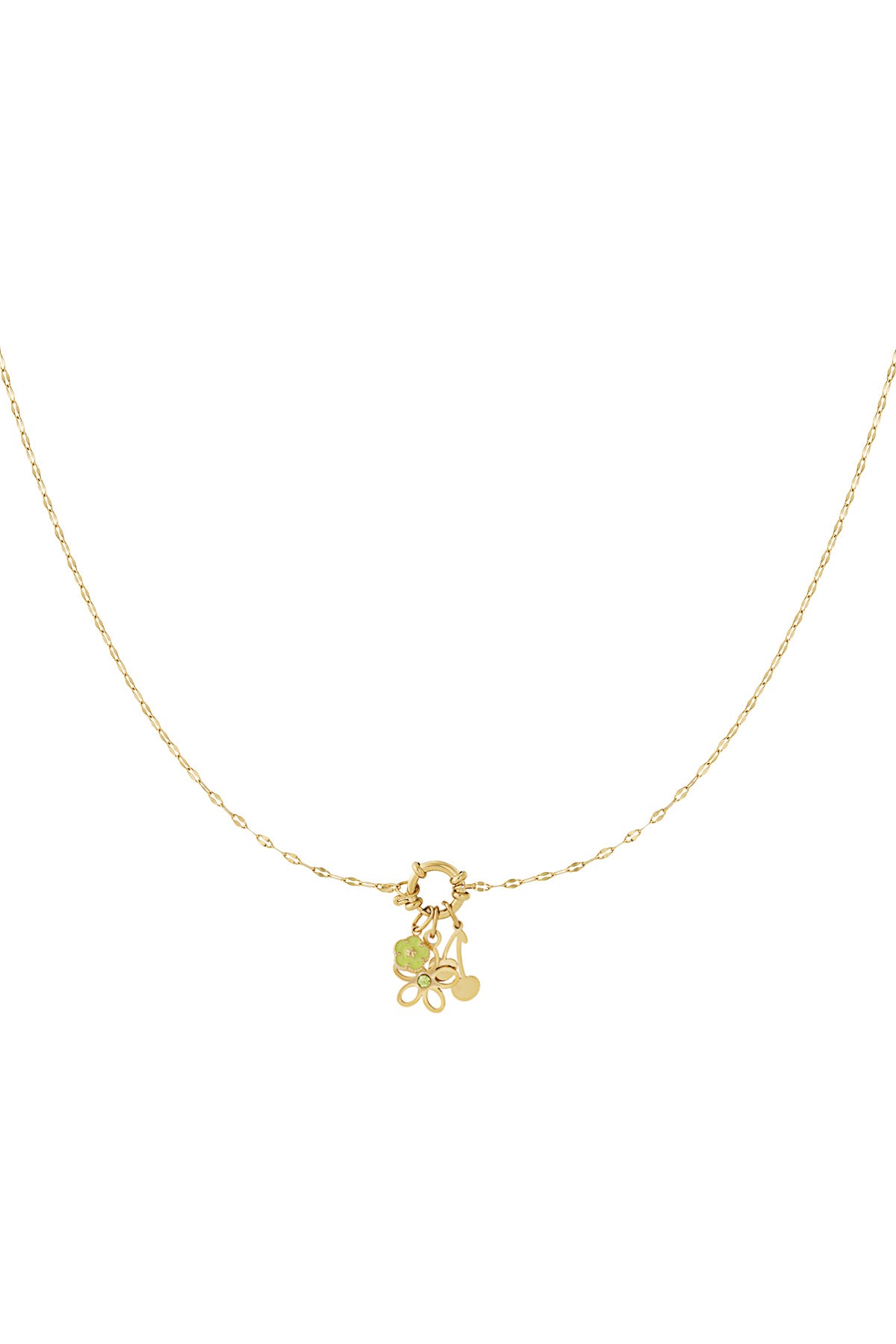 Elegant 14K Gold Plated Flower Pendant Necklace