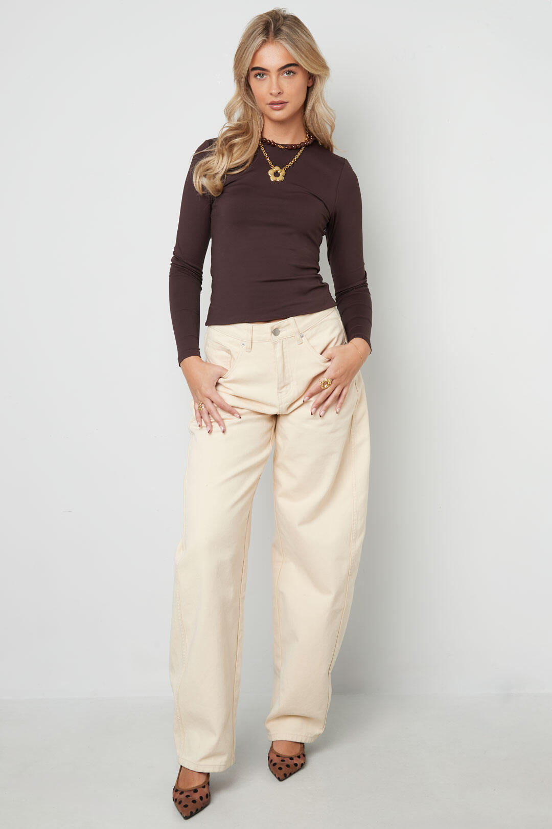 All-Season Knitted Long Sleeve Top - Soft & Stylish
