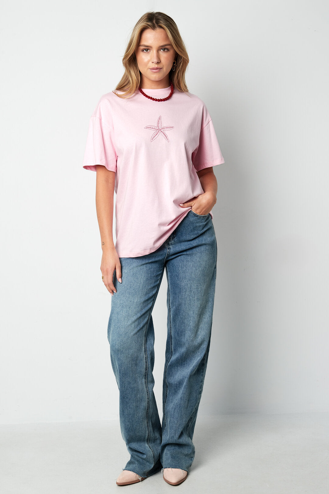 Soft Cotton Letter Print T-Shirt for Spring/Summer