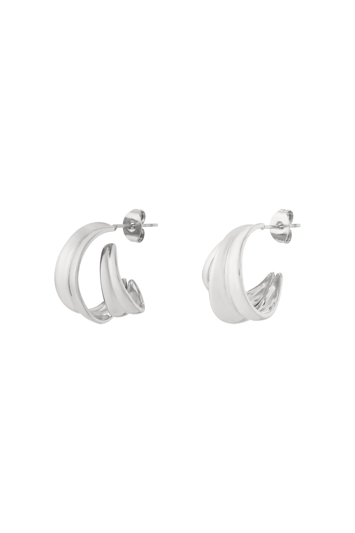 Stylish Stainless Steel Hoop Earrings for Everyday Wear