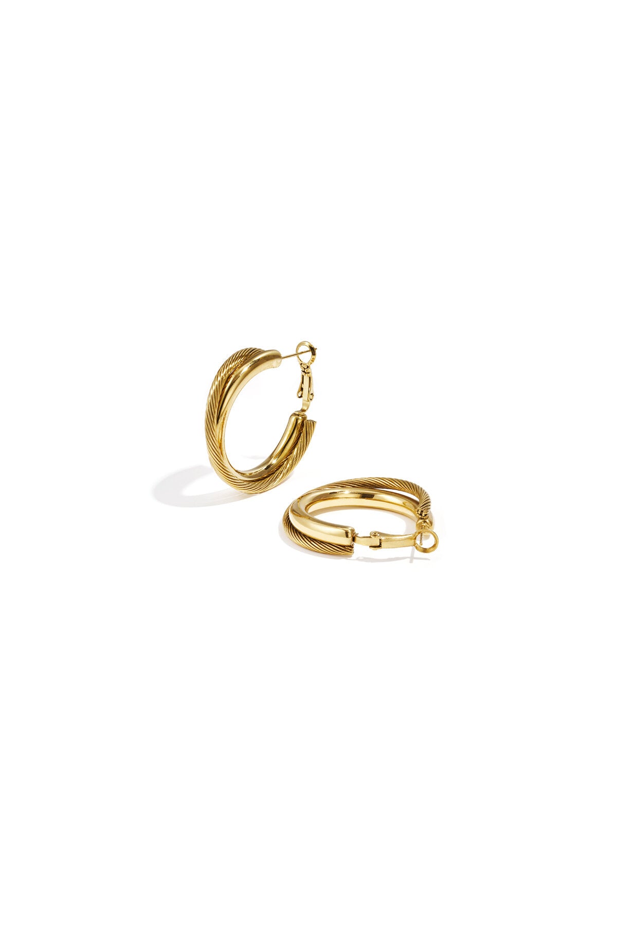 Elegant Stainless Steel Hoop Earrings - Timeless Style