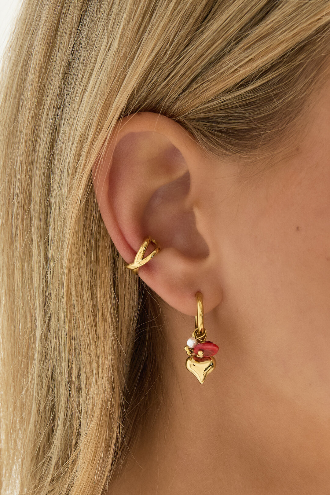 Elegant Gold Stainless Steel Ear Cuff for Women
