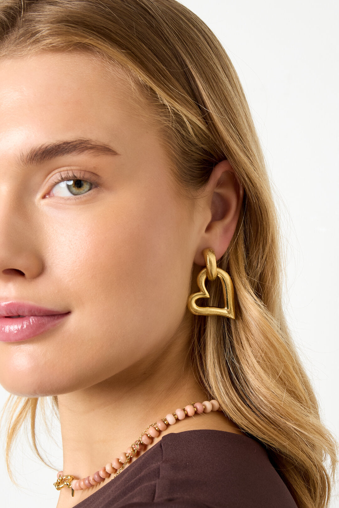 Elegant Heart-Shaped Drop Earrings for Everyday Glamour