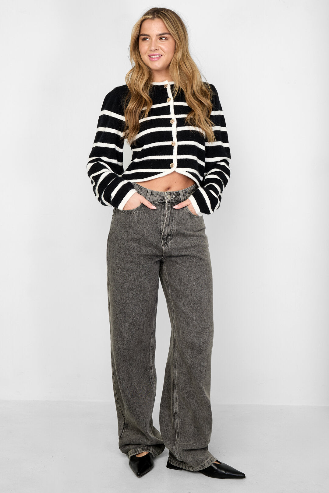 Gimme Casual Striped Knit Cardigan for Spring/Summer
