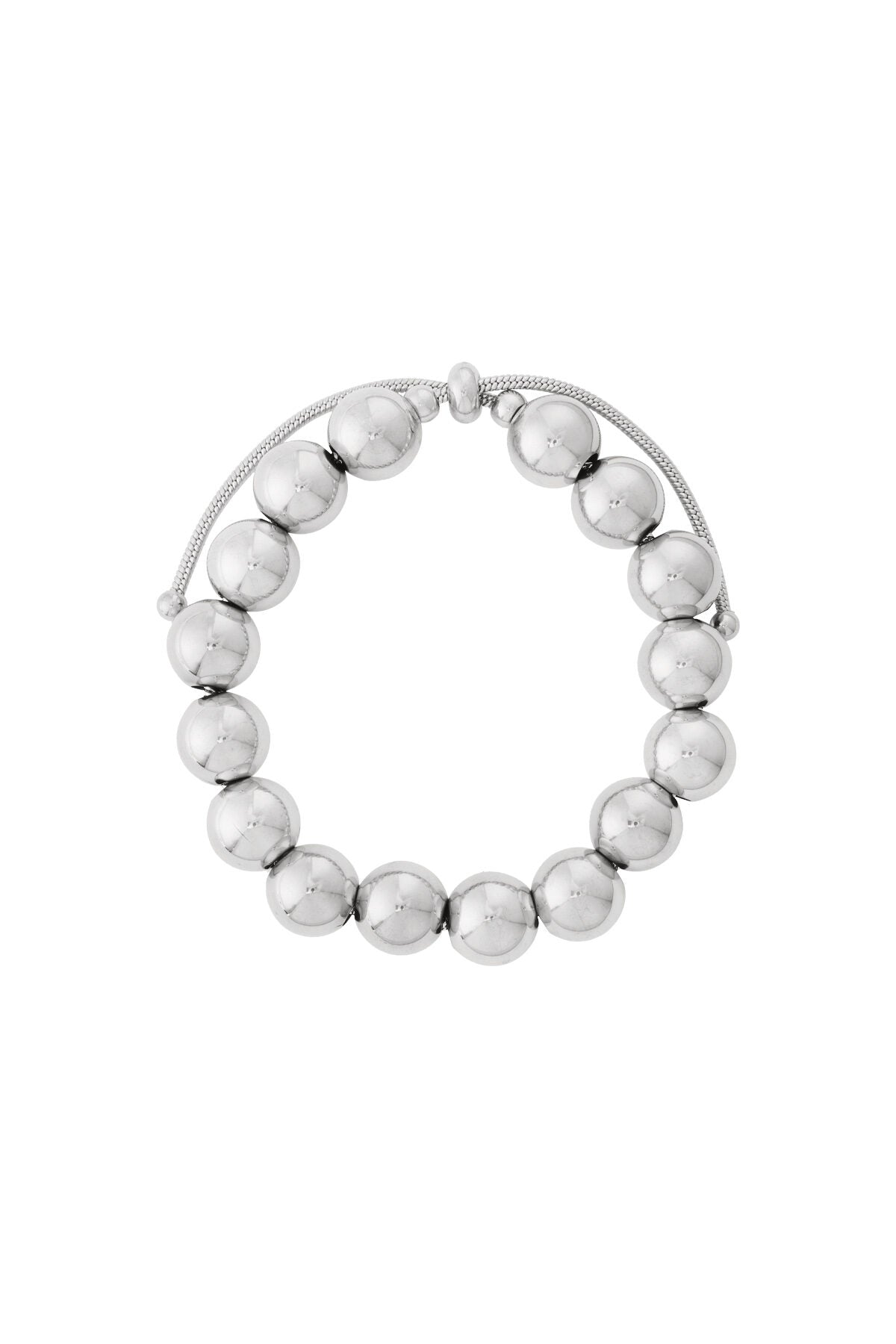 Elegant Stainless Steel Beaded Bracelets for Women