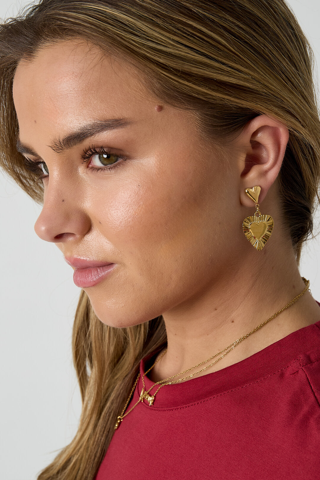 Elegant Heart-Shaped Drop Earrings for Everyday Glam