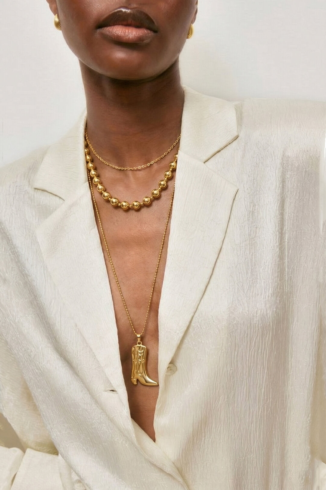 Elegant Gold-Color Long Necklace for Casual Wear