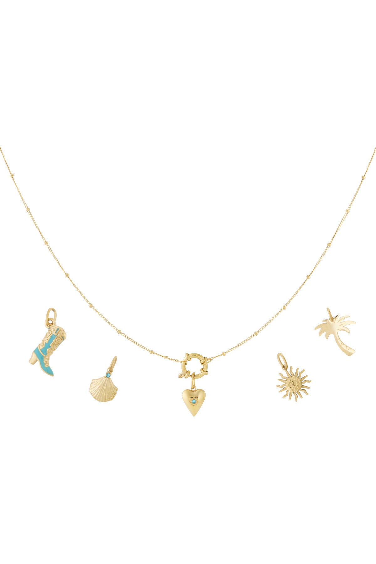 Elegant 14K Gold Plated Heart Pendant Necklace