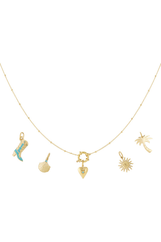 Elegant 14K Gold Plated Heart Pendant Necklace