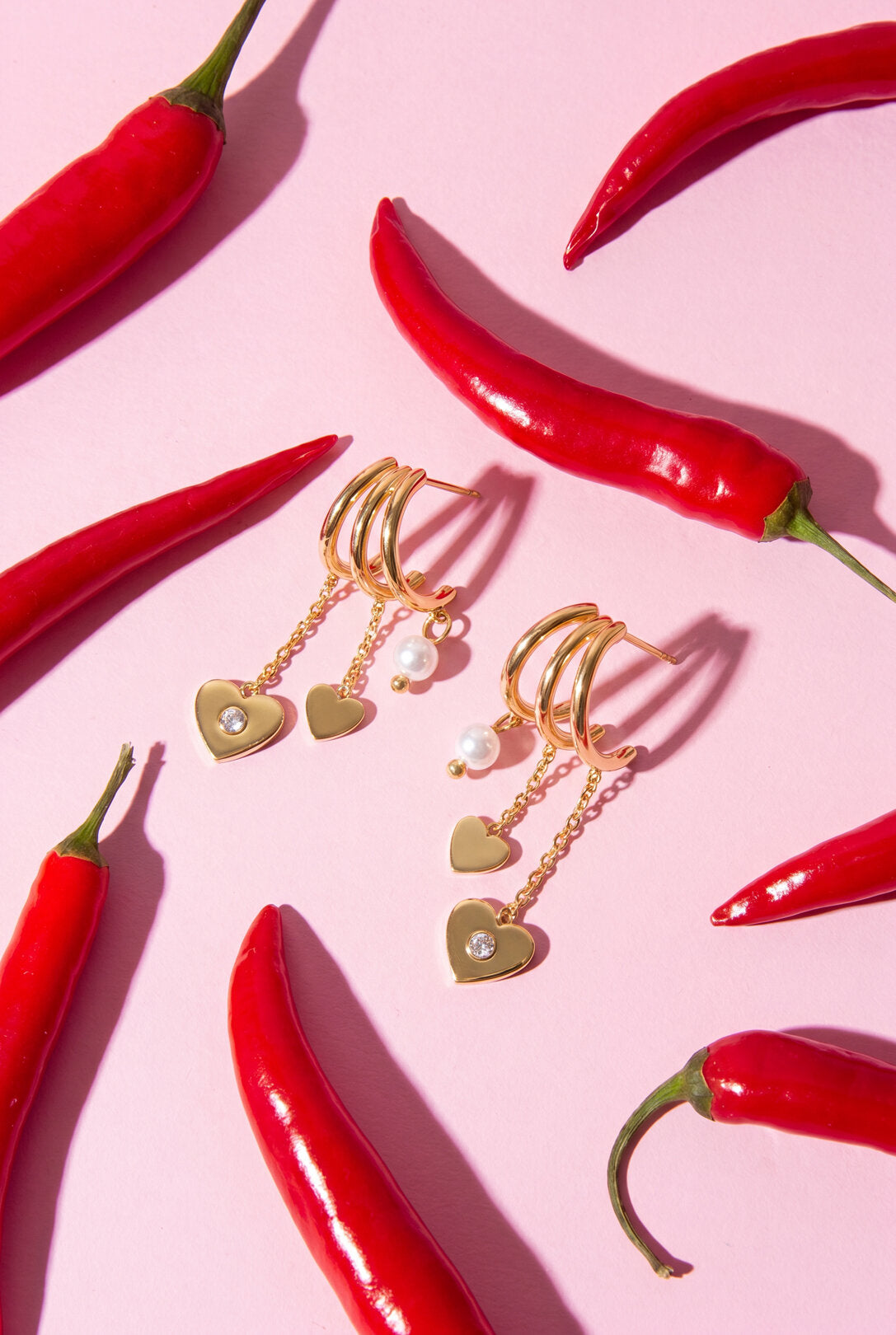 Luxurious Heart-Shaped Zircon Drop Earrings for Women