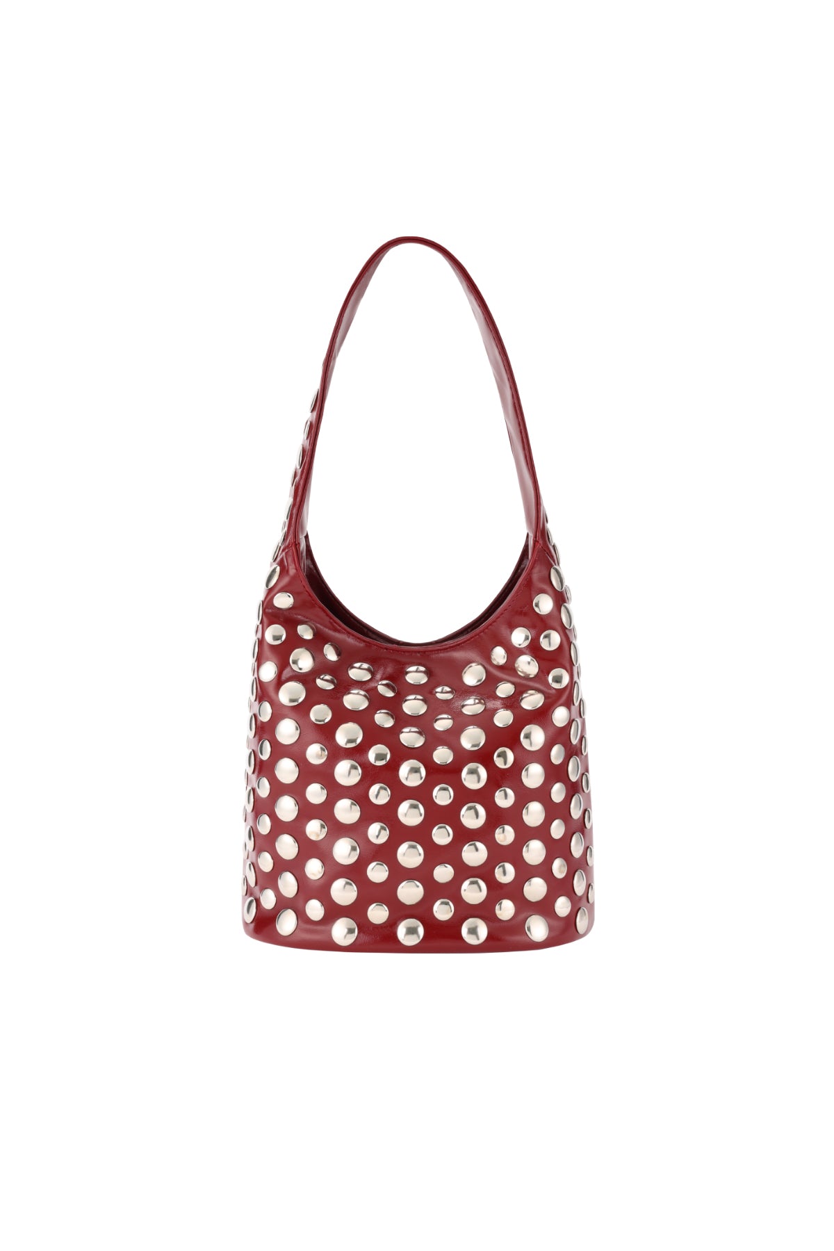 Elegant Wine Red & Black PU Handbag for Daily Chic