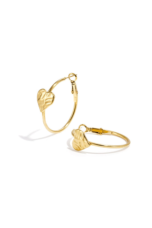 Stylish Heart Hoop Earrings for Daily Wear