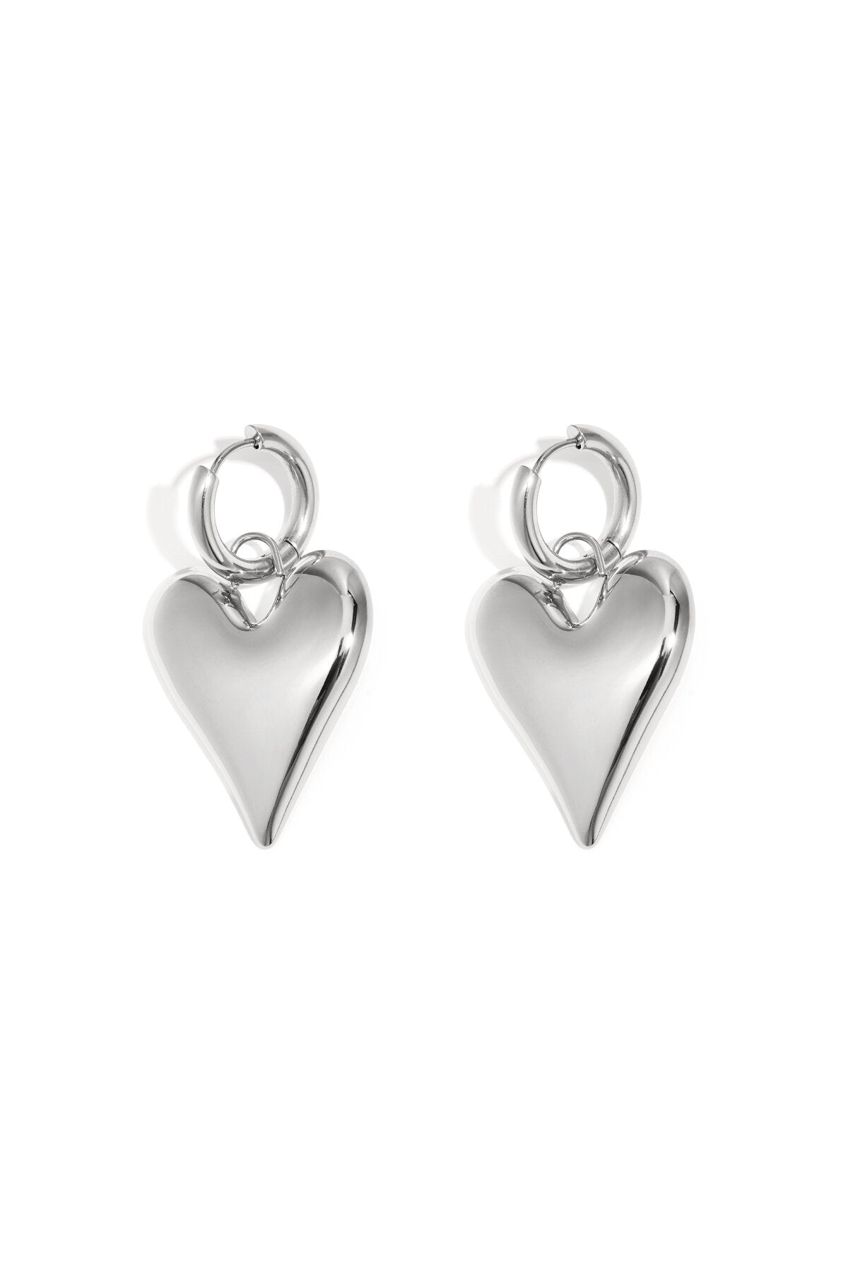 Elegant Heart-Shaped Drop Earrings for All Occasions