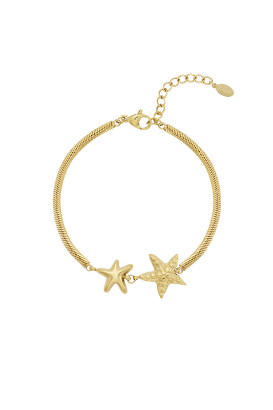 Elegant 14K Gold Plated Oceanic Charm Bracelet