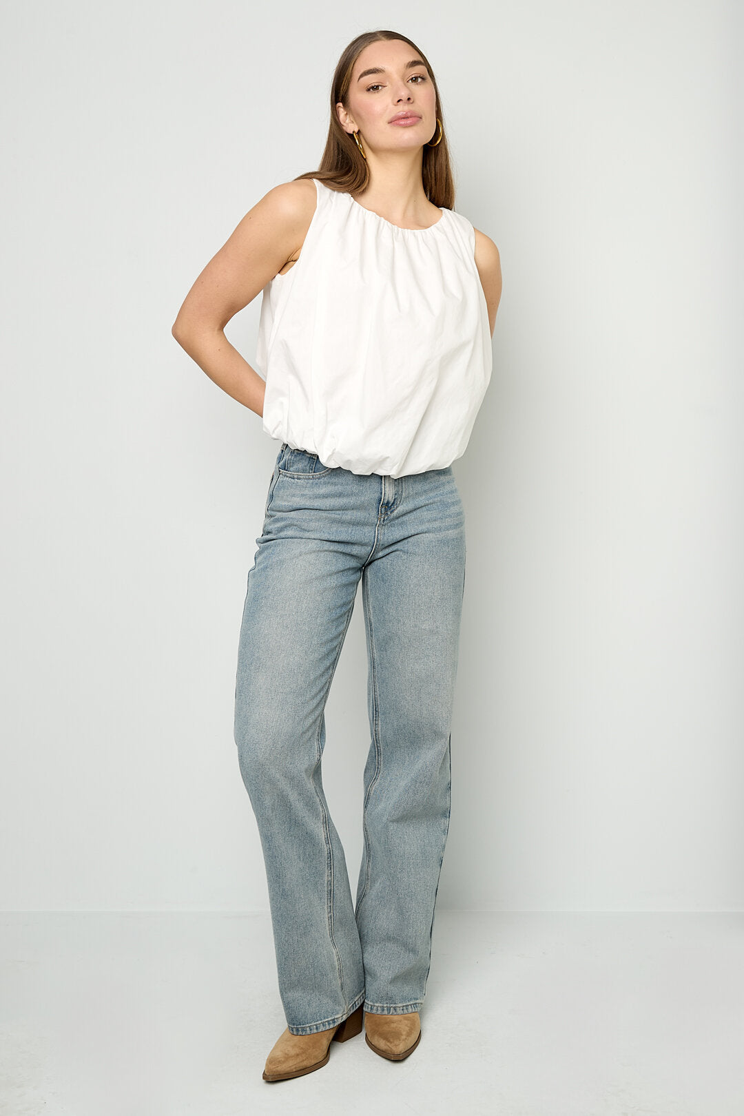 Gimme Casual Cotton Sleeveless Top for Spring/Summer