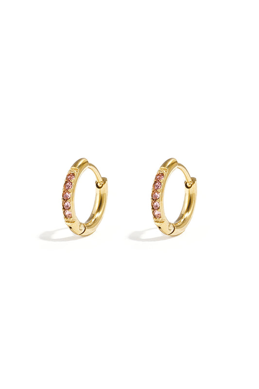 Stylish Pink & Gold Circle Hoop Earrings for Everyday Glam